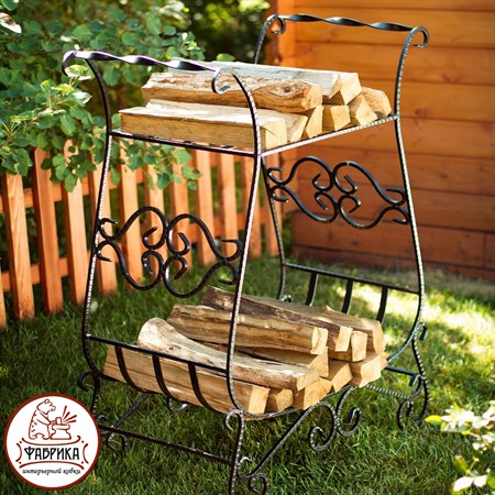 кованая дровница из металла 500-90