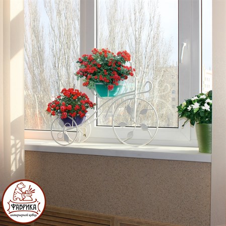 Подставка велосипед на 2 цветка 14-802