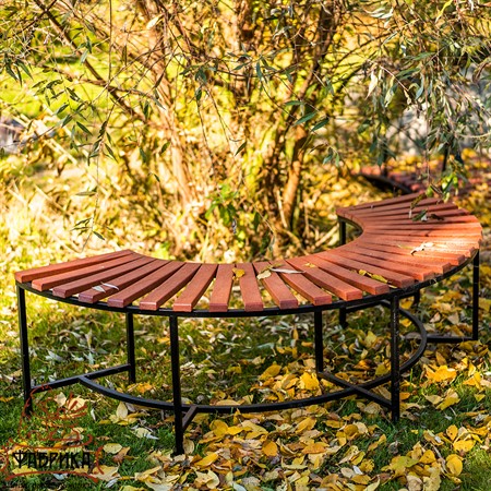 Скамейка садовая полукруглая