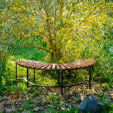 Скамейка полукруглая металлическая