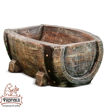 Садовое кашпо бочка