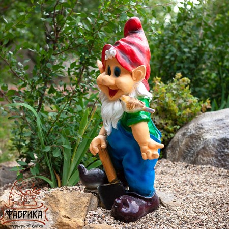 Фигура для сада Гном дровосек F08049