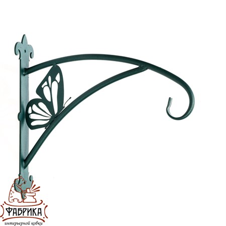 Кронштейн для цветов настенный Бабочка 201-035Gr - фото 28239