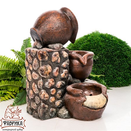 Декоративный фонтан для дачи кувшины U09202 стеклопластик h 50 см - фото 31366