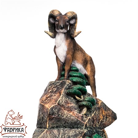 Фонтан для сада баран на скале U09218 - фото 31399