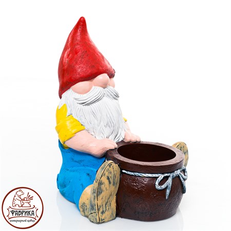 садовое кашпо гном