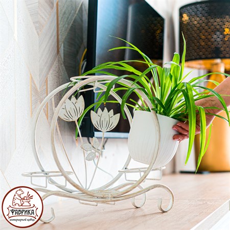 подставка 41-015 цв.белый с золотом