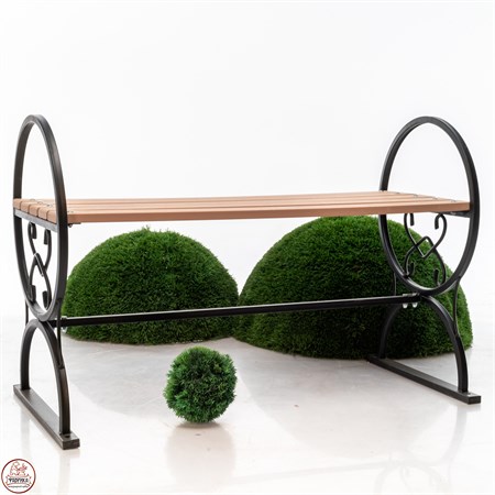 Кованая лавка с деревом 892-02R - фото 35525