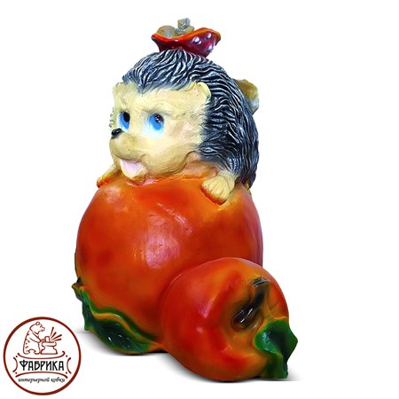 Садовый декор из полистоуна Поливалка Ёж на Яблоках U07558