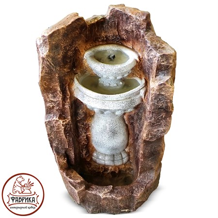 Садовый декор из полистоуна Фонтан угловой F03162