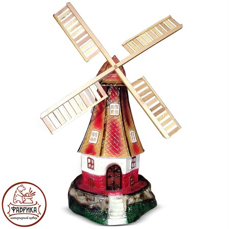 Садовый декор из полистоуна Мельница большая F03027