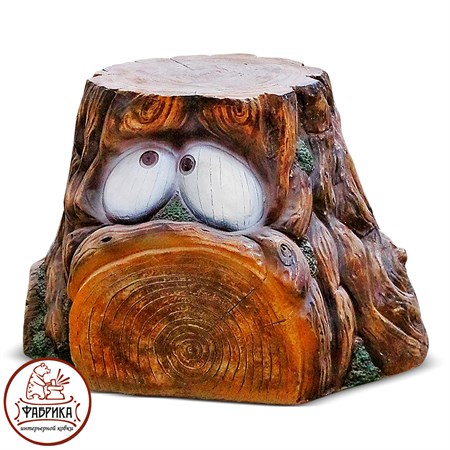 Садовый декор из полистоуна Пень №8 ламинат F07189