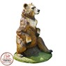 Садовая фигура из полистоуна Медведица на пне большая F07147