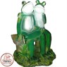 Садовая фигура из полистоуна Лягушки на скамье F01249